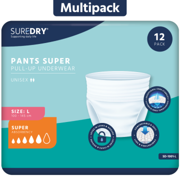 SureDry Incontinence Pants Super - Large - Pack 12 - Case 6