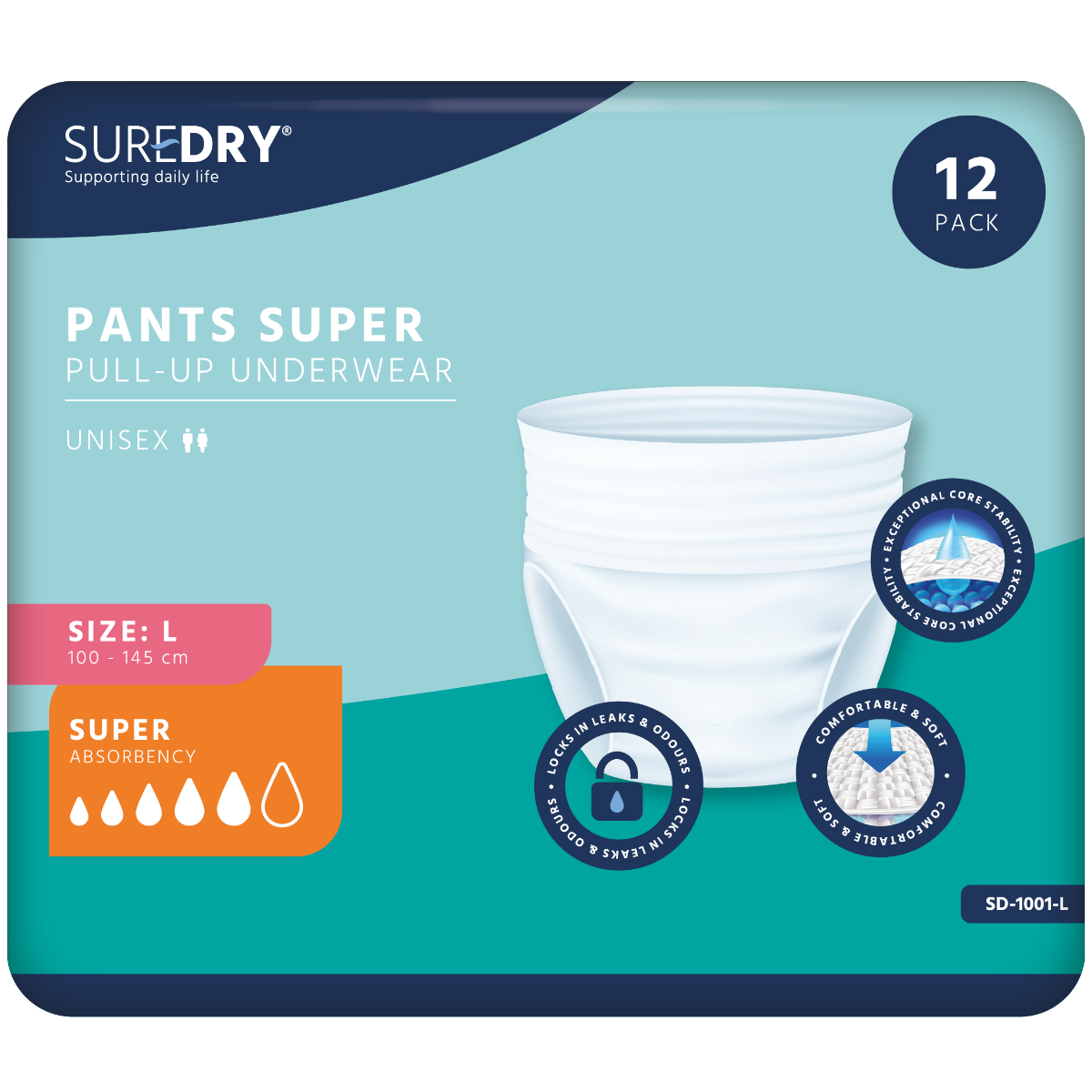 SureDry\u0020Incontinence\u0020Pants\u0020Super\u0020\u002D\u0020Large\u0020\u002D\u0020Pack\u002012