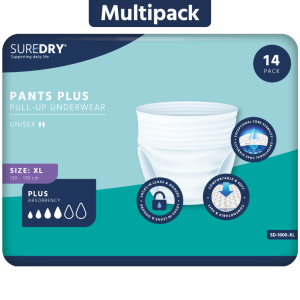SureDry Incontinence Pants Plus - X-Large - Pack 14 - Case 6