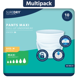 SureDry Incontinence Pants Maxi - Medium - Pack 10 - Case 6